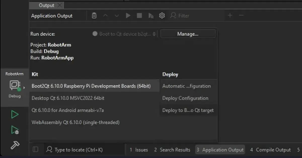 Qt Creator IDE enables easy deployment across target devices
